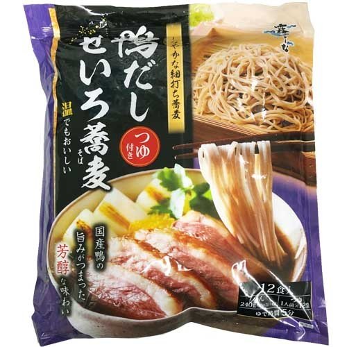 霧しな 鴨だしせいろ蕎麦 つゆ付き 12食入り