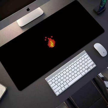 簡約黑色系滑鼠墊超大女生表情辦公學習遊戲電腦鍵盤書桌滑鼠墊子
