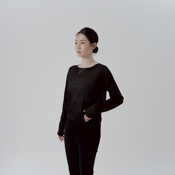 QUEENSHOP_F 直織紋微透膚針織長袖上衣-黑S/M/L 現+預 【01099251】