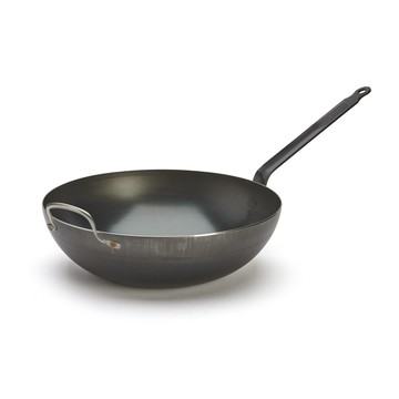 de Buyer 輕礦藍鐵系列 中華北京炒鍋32cm 附握耳 鐵鍋 碳鋼鍋製