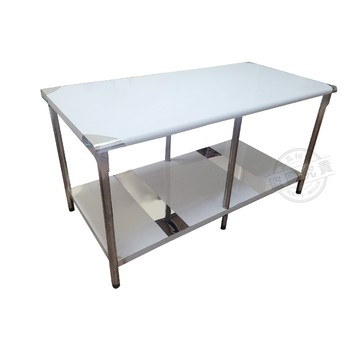 洗衣機架 【Abis】客製商品-豪華升級版90X150CM二層圓角304不鏽鋼桌/料理桌/工作桌/工作台/流理台(3尺X5尺)-1入