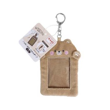 【100 Life Japan Can Do】小熊造型卡夾鑰匙圈(偶像應援)(1入)