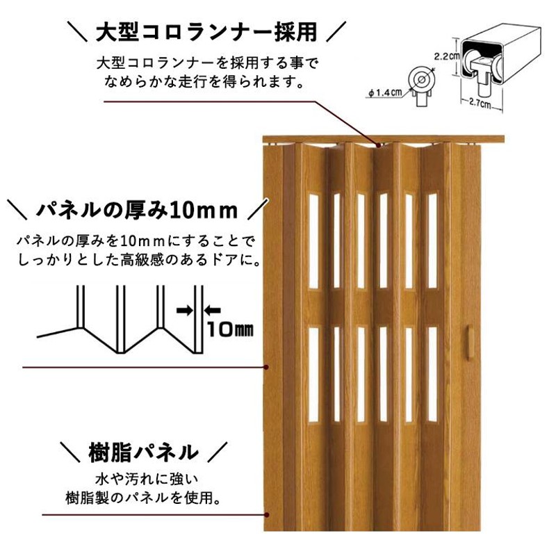 フルネス 送料無料 間仕切り、目隠しに最適！木目調パネルドア CREA