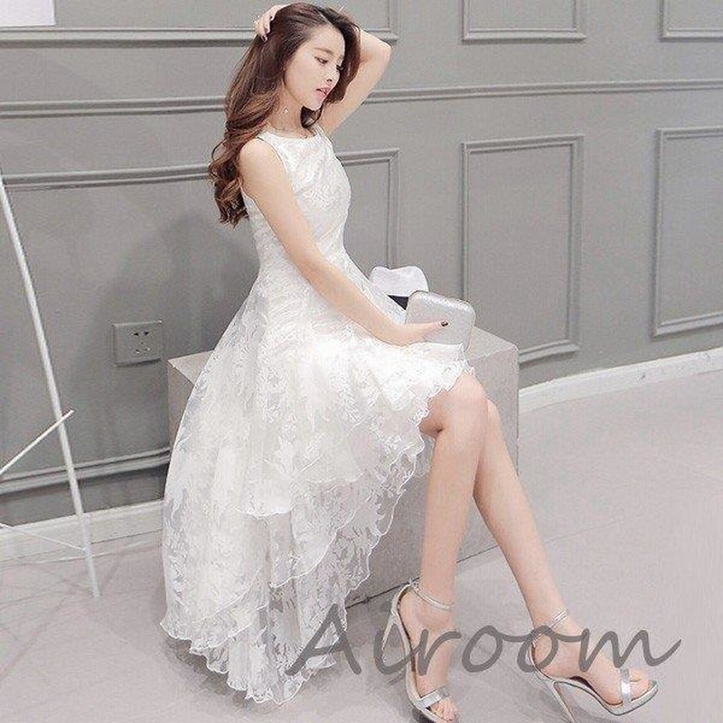 白ワンピース ワンピース マキシワンピ リゾート夏ハネムーン ハイウエスト シフォンワンピース ロング丈 結婚式 | LINEブランドカタログ 