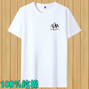 夏季男純棉短袖t恤潮流寬松百搭全棉半袖休閑男士打底衫夏裝