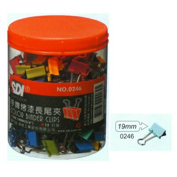 【文具通】SDI 手牌 順德 長尾夾 燕尾夾 彩色 0246T 19mm 1盒144支裝 L1090020【APP滿額下單4%點數(單一帳號最高1000點)】7/31止