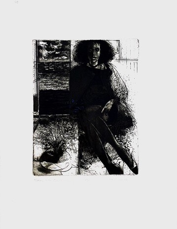 Robert B. Muirhead - 女人與海景WOMAN WITH OCEAN VIEW -版畫