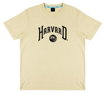 NCAA 短T 中性 哈佛 奶茶黑 微落肩大LOGO 短袖 7325102932