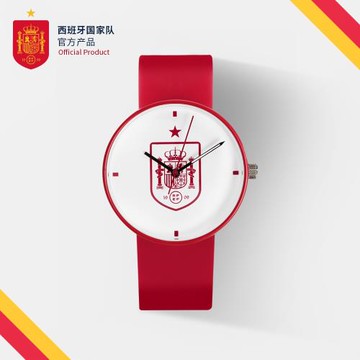 【官方正版】西班牙國家隊｜新款簡約紅色隊徽腕表手表球迷防水表