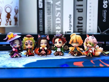 鬼滅動漫 鬼刃圣誕節 6款 炭治郎 妳豆子 我妻 杏壽郎公仔