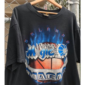 罕有款vintage古著美式復古奧蘭多魔術migic重磅水洗做舊短袖T恤