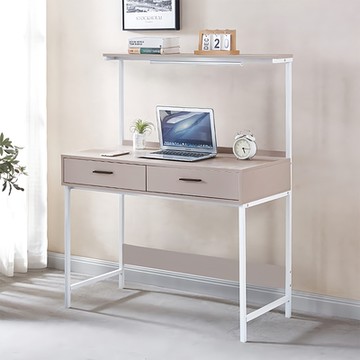 HappyLife 簡約層架雙抽書桌 100公分 100×48×140cm Y11532