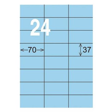 龍德三用列印電腦標籤/LD-802-B-C/淺藍/24格/20張/包