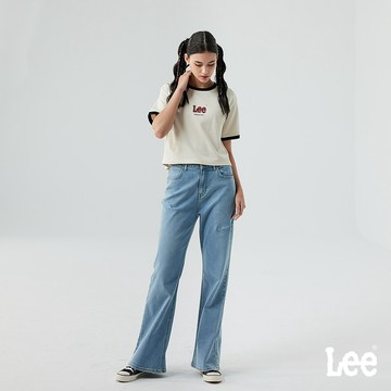 Lee 427 彈性標準高腰喇叭牛仔褲 女 淺藍洗水 LB517051046