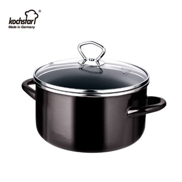 【德國Kochstar】Primus系列 琺瑯高身湯鍋 - 鐵灰 (16cm/20cm/24cm)