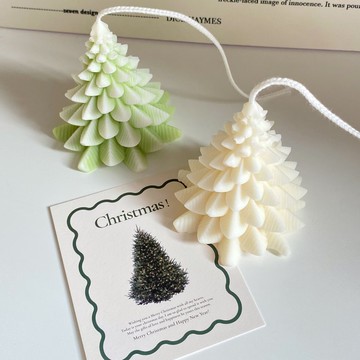 【聖誕系列】立體聖誕樹蠟燭 香氛蠟燭 聖誕禮物 交換禮物