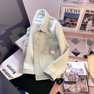 廣州十三行爆款撿漏~氣質小香風短款鹿皮絨外套女春秋百搭小個子