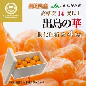 [予約 2024年1月1日必着] 出島の華 みかん 約4kg 長崎県 桐箱 JAながさき 高糖度 長崎 高級 お正月必着指定 お年賀 御年賀 冬ギフト