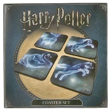 Harry Potter 哈利波特 護法咒 Patronus 杯墊 4入 軟木  疾疾 護法現身  1組