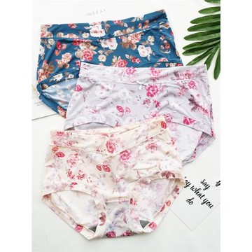 彩田冰絲內褲女31299中高腰31301牛奶絲莫蘭迪色系石墨烯氧護搭檔