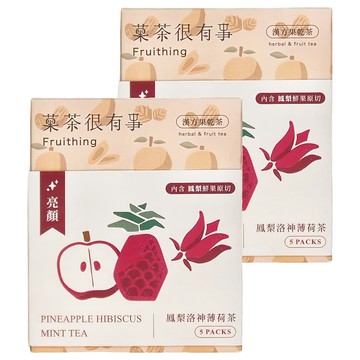 Fruithing 菓茶很有事 鳳梨洛神薄荷茶  6g  5包  2盒