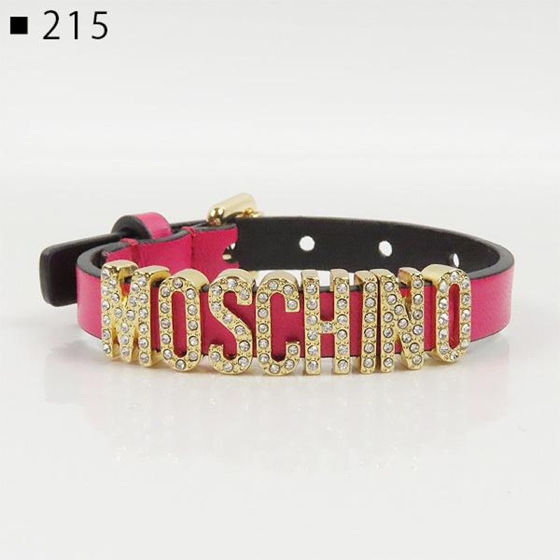 MOSCHINO モスキーノ Crystal Embellished Logo Bracelet A77528002 