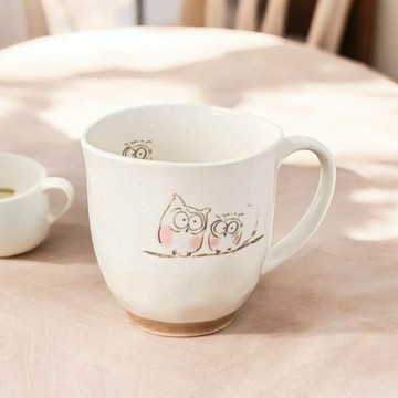 日本美濃燒 貓頭鷹 杯子 | 紅茶杯 咖啡杯 陶瓷杯 - 微波爐 吉祥物 洗碗機 迷你杯子 茶杯 日本 開運小物 貓頭鷹 杯子 美濃燒 極輕量 紅茶杯 咖啡杯 陶瓷杯 小杯子