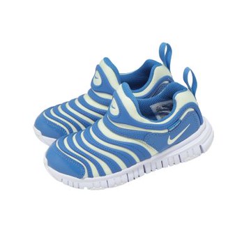 Nike 休閒鞋 Dynamo Free PS 中童 毛毛蟲鞋 藍 無鞋帶  343738-448