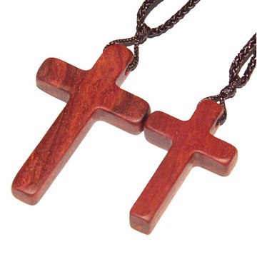 檀木十字架吊墜木質項鏈男女夏季簡約百搭時尚飾品情侶款2021新品