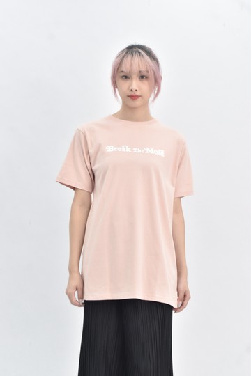 (M) uniqlo 運動印花大童粉色短袖上衣