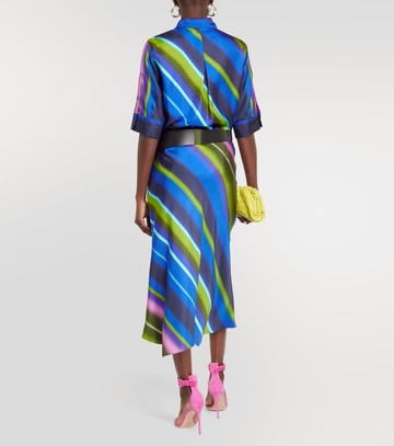Dorothee Schumacher Striped silk twill midi skirt