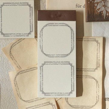 復古框 - 黑色循環 便箋本