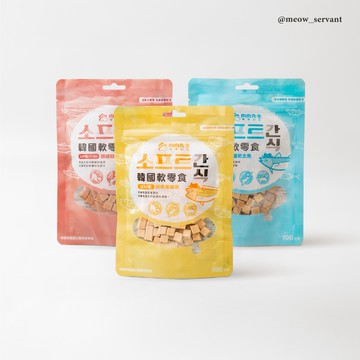 [逆風飛翔]肉肉先生 韓國狗狗軟零食 鮭魚丁 100g