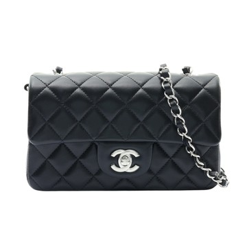 CHANEL 香奈兒 Mini Classic Flap 肩背包 黑色 羊皮 銀釦 A69900 【二手名牌BRAND OFF】