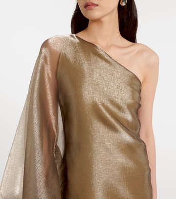 Taller Marmo Betsy one-shoulder fil coupé maxi dress