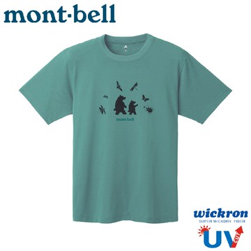 【Mont-Bell 日本 WIC.T SEARCHING 尋找昆蟲短袖排T《藍綠》】1114847/排汗衫/運動衣