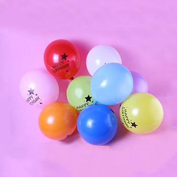 其他事務用品 12寸生日快樂裝飾氣球-90入