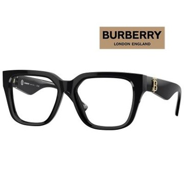 【BURBERRY 巴寶莉】亞洲版 時尚大方鏡面光學眼鏡 BE2403F 3001 51mm 黑 公司貨