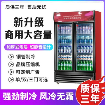 【臺灣公司 可開發票】立式冷藏展示柜雙門啤酒柜商用單門冷飲柜飯店三門冷飲柜