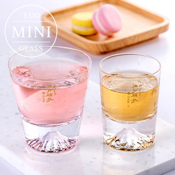 【任2件95折】田島硝子 富士山杯 迷你櫻花款x櫻花款 威士忌杯+冷酒杯2入組 酒杯 玻璃杯 MINI迷你版 隨飲料變色 日本原裝 最佳禮物 伴手禮推薦 TG20-015-MRS+TG20-015-CSS 熱賣中!