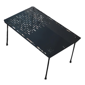 BARRACK09 47L鋁箱延伸桌板含桌腳 鋁合金材質 穩固耐用 露營野餐適用  黑色  1組  1層