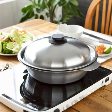 日本下村工業 日本製不鏽鋼湯鍋附專用蒸鍋 24cm