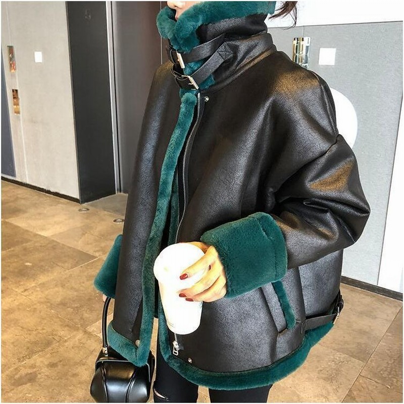 ムートンコート ライダース ジャケット 裏起毛 防寒 レザー 冬 毛皮コート 通販 Lineポイント最大0 5 Get Lineショッピング