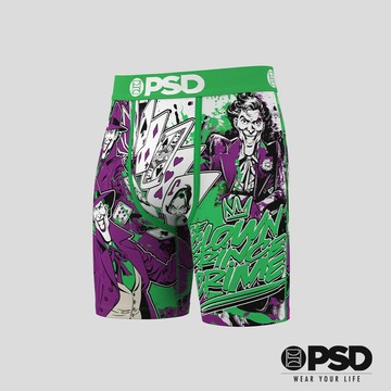 【PSD Underwear 官方旗艦店】DC- 平口四角褲 -小丑王子-綠色