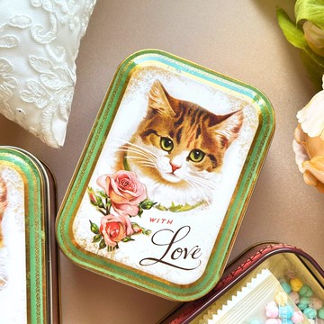 With Love 甜蜜貓咪口袋方盒糖果禮盒【英國糖迷你包3包入】