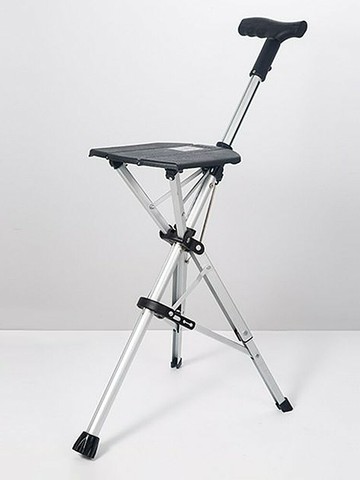 {可打統編 超低價}老年人電動拐杖凳子折疊便攜防滑智能一鍵開合輕便戶外登山手杖椅