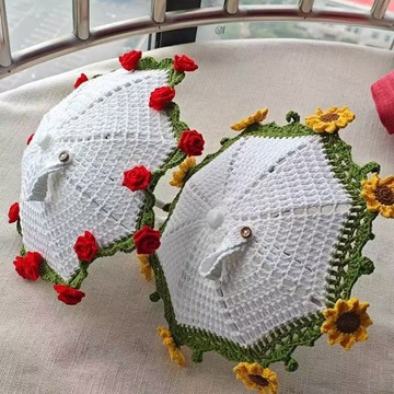 免運🥇嚮日葵花束一舉奪魁迷你小傘毛綫手工編織創意禮物送朋友畢業禮物 手工編織毛線材料包 自製雨傘花束節日驚喜禮物附贈鉤針