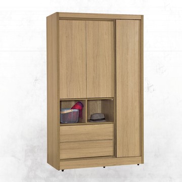 文創集 神奈川4尺開＆推門衣櫃組合-121x60x199cm免組