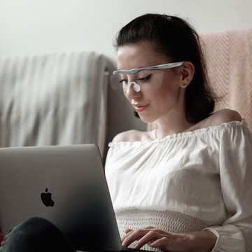 Hazuki 日本葉月抗藍光放大鏡1.85倍標準鏡片(銀灰)