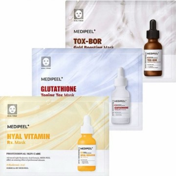 韓國 MEDI-PEEL~toxbor黃金護理／穀胱甘肽亮彩／玻尿酸維他命RX 面膜*10入